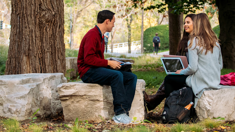Students can find a variety of quiet spaces in campus buildings to study alone, or with partners.